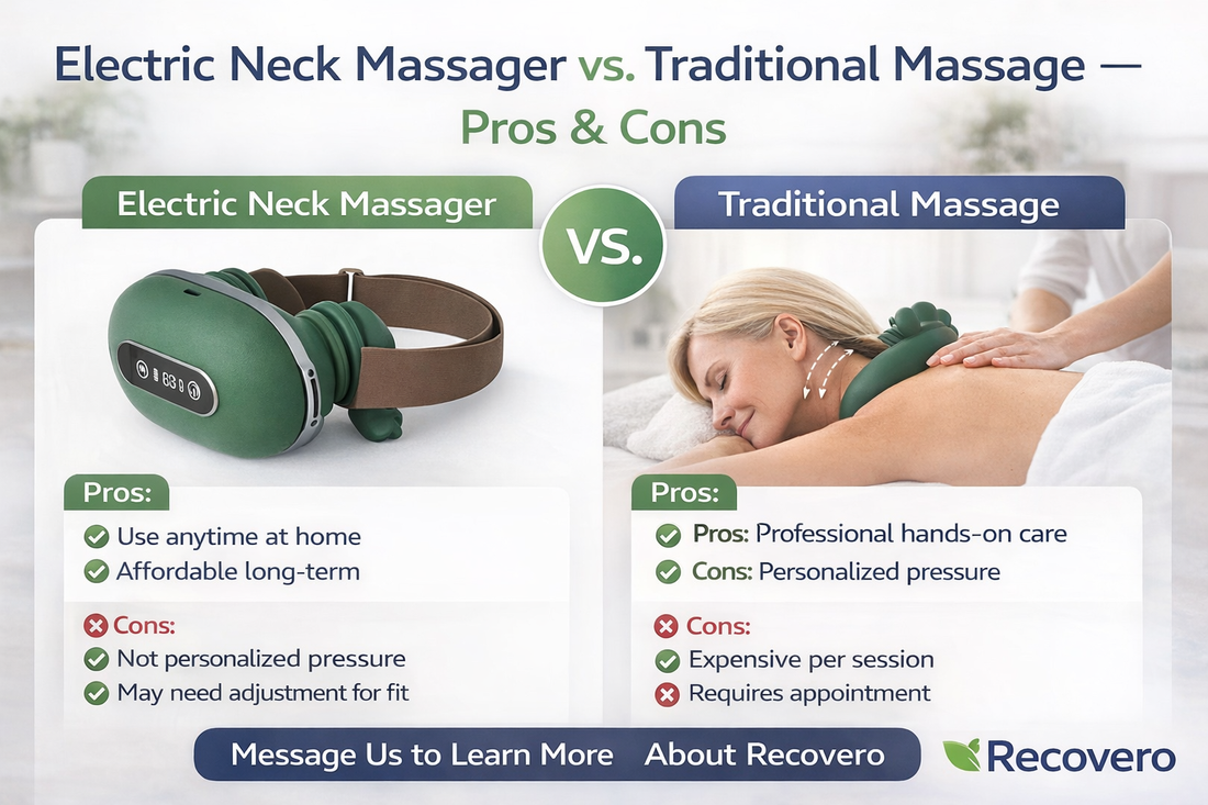 Electric Neck Massager vs. Traditional Massage — Pros &amp; Cons