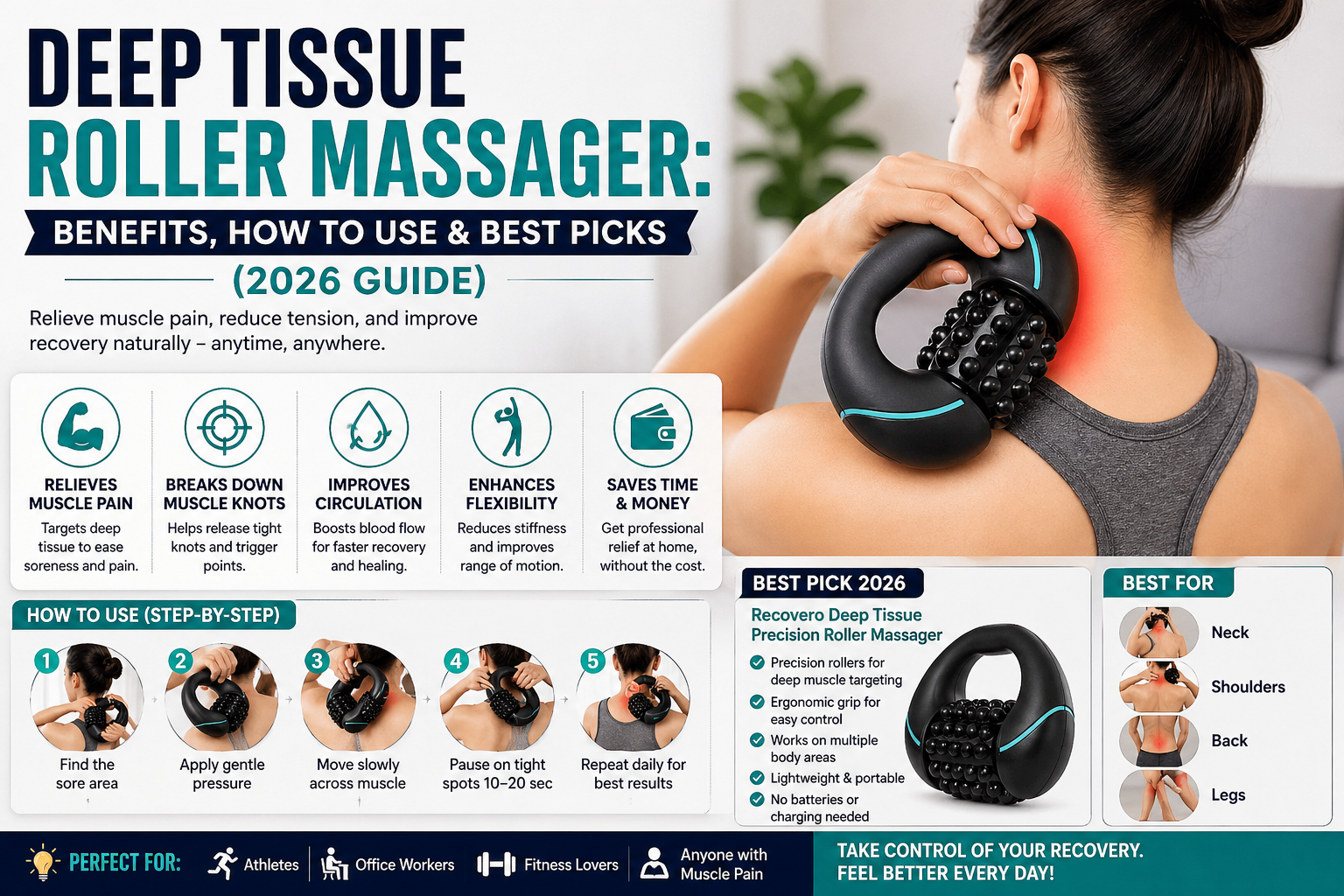 💆 Deep Tissue Roller Massager: Benefits, How to Use &amp; Best Picks (2026 Guide)