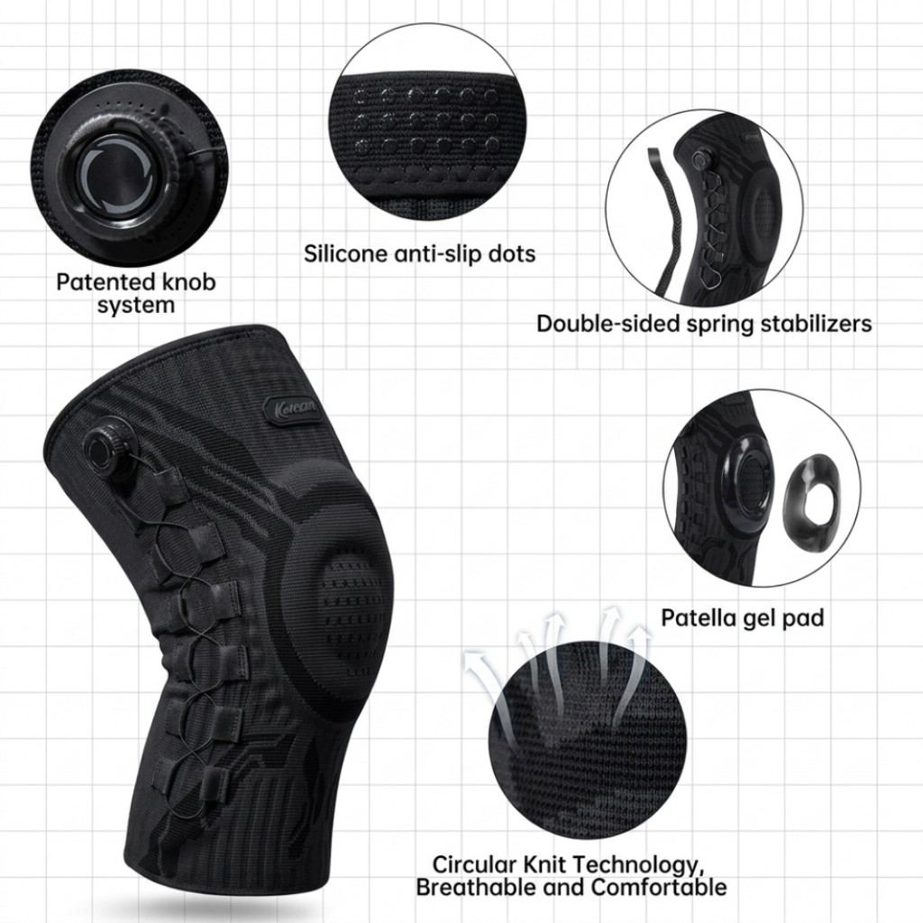 RECOVERO™ Pro-Athletic Knie-Kompressionsbandage
