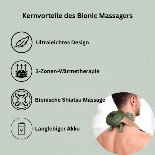 Recovero™ Bionic neck massager device touch screen
